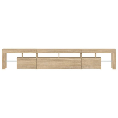 vidaXL Szafka pod TV z oświetleniem LED, dąb sonoma, 230x36,5x40 cm