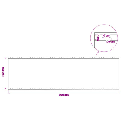 Plandeka Leno zielony 1,5 x 5 m 260 gsm PE
