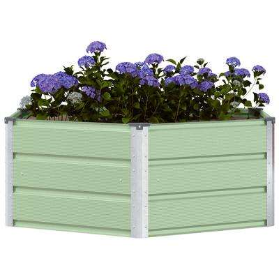 Donica Pastelowa zieleń 129 x 129 x 45 cm Stal