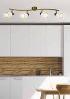 Lampa sufitowa Regent listwa ze szklanymi kloszami regulowana 4-punktowa do salonu