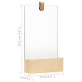 vidaXL Lustro ścienne z półką z litego drewna sosnowego, 23x39,5 cm