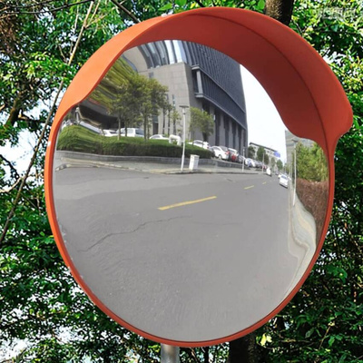 vidaXL Lustro drogowe, 45 cm, plastik, pomarańczowe