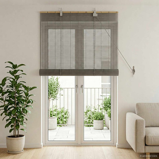 Roleta Szary 110 x 220 cm Bambus