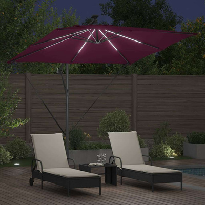Parasol plażowy Bordeaux Czerwony 249 x 249 x 250 cm