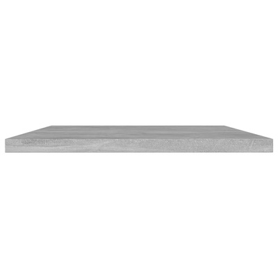 Półki na książki, 4 szt., szarość betonu, 60x20x1,5 cm, płyta