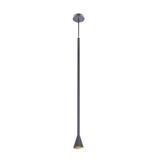 Lampa wisząca tuba Tucson szara pojedyncza GU10 metalowa