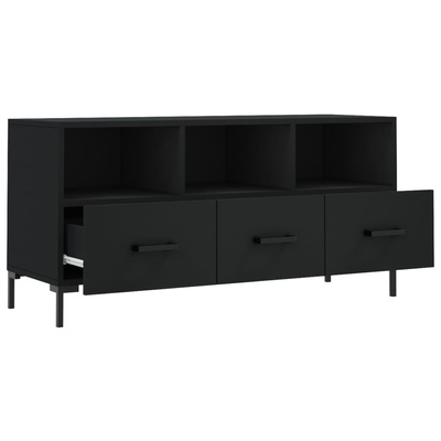 Szafka pod TV, czarna, 102x36x50 cm, materiał drewnopochodny vidaXL