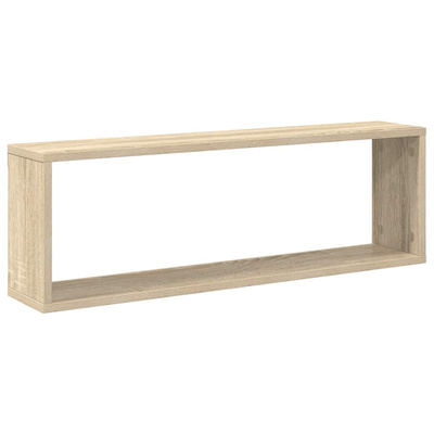 vidaXL Półki ścienne kostki, 2 szt., dąb sonoma, 80x15x26,5 cm
