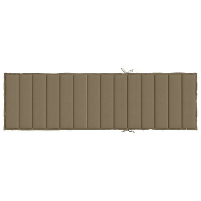 vidaXL Poduszka na leżak, taupe melanż, 200x50x4 cm, tkanina