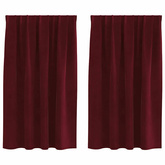Zasłony zaciemniające 2 pcs Czerwone wino 140 x 140 cm Aksamit