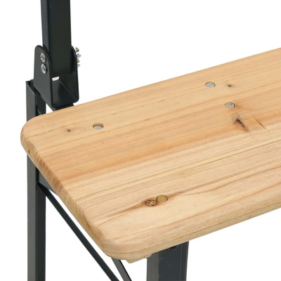 3-cz. zestaw składanych mebli biesiadnych, lite drewno jodłowe