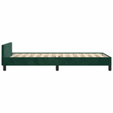 vidaXL Rama łóżka z zagłówkiem, ciemnozielona, 90x190 cm, aksamitna model standard