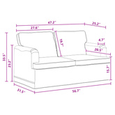 Sofa Ciemnoszary 144 x 80 x 85 cm tkanina