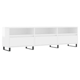 vidaXL Szafka pod TV, wysoki połysk, biała, 150x30x44,5 cm