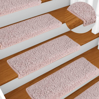 Maty na schody 15 szt. 65x21x4 cm Jasnoróżowe, prostokątne krawędzie