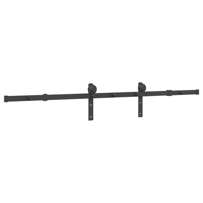 System do montażu drzwi przesuwnych, 183 cm, stal, czarny