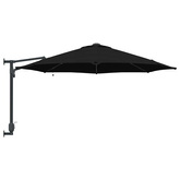 Parasolka ogrodowa Czarny 248 x 248 x 148 cm Poliester i Stal