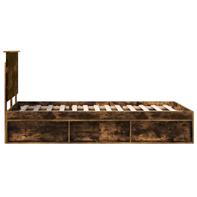 Ramka łóżka Dąb wędzony 135 x 190 cm Drewno inżynieryjne