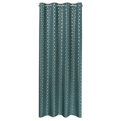 Zasłona Cube ciemnoturkusowa 140x250