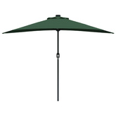 Parasolka ogrodowa Zielony 294 x 150 x 224 cm Poliester i Stal