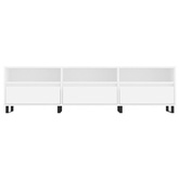 vidaXL Szafka pod TV, biała, 150x30x44,5 cm, materiał drewnopochodny wariant 7