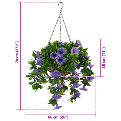 Sztuczne Kwiaty Fioletowy 66 x 75 x 70 cm PE i stal