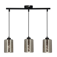 Lampa wisząca sufitowa chromowa szklana 3x60W Cox Candellux 33-53886