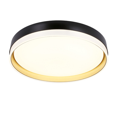 Florida lampa sufitowa plafon biały + złoty + czarny 24w led 38 cm klosz biały