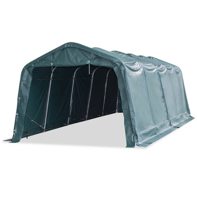 Namiot dla bydła, PVC 550 g/m?, 3,3 x 8 m, ciemnozielony