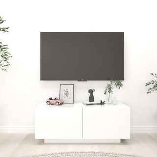 vidaXL Szafka pod TV, biała, 100x35x40 cm, materiał drewnopochodny model standard