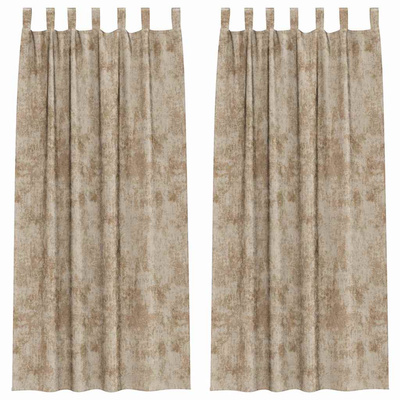 Zasłony z weluru 2 pcs szampański 225 x 140 cm Aksamit