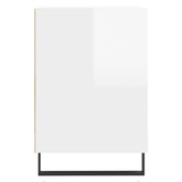 vidaXL Szafka pod TV, wysoki połysk, biała, 100x35x55 cm