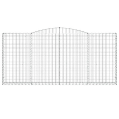 Kosze gabionowe, 6 szt, 400x30x180/200 cm, galwanizowane żelazo