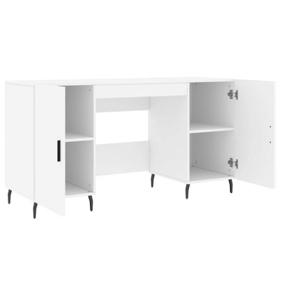 vidaXL Biurko, białe, 140x50x75 cm, materiał drewnopochodny wariant 7