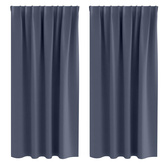 Firany blackout z kółkami 2 pcs Antracyt 175 x 140 cm Poliester