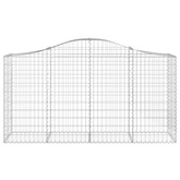 Kosze gabionowe, 8 szt, 200x50x100/120 cm, galwanizowane żelazo
