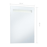 vidaXL Ścienne lustro łazienkowe z LED, 60 x 80 cm