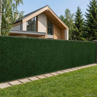 Sztuczne Ogrodzenie Ciemnozielony 1,5 x 4 m PVC i stal