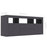 vidaXL Szafka pod TV, szara, 120x30x50 cm, materiał drewnopochodny