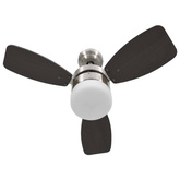 vidaXL Wentylator sufitowy z lampą i pilotem, 76 cm, ciemnobrązowy