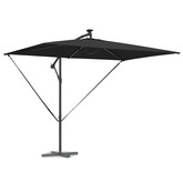 Parasol plażowy Czarny 294 x 200 x 270 cm Poliester i aluminium