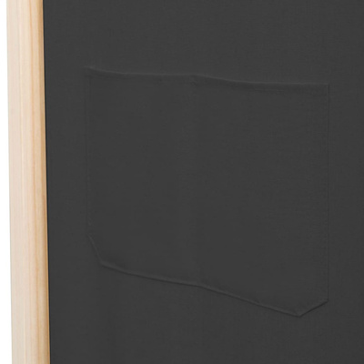 3-panelowy, szary, 120x170x4 cm, tkanina Parawan