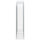 Kosze gabionowe, 10 szt, 200x50x220/240cm, galwanizowane żelazo