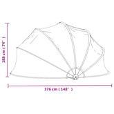 Kopuła na basen, okrągła, 376x188 cm, PVC