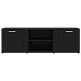 vidaXL Szafka pod TV, czarna, 120x34x37 cm, materiał drewnopochodny