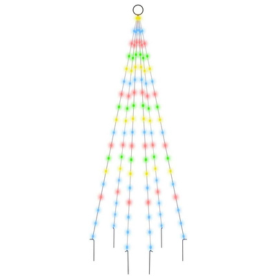 vidaXL Choinka do montażu na maszcie, 108 kolorowych diod LED, 180 cm
