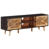vidaXL Szafka pod TV, 140x30x46 cm, surowe drewno mango i akacjowe
