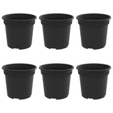 Okrągła doniczka na kwiaty 6 pcs Czarny ? 15 x 12 cm