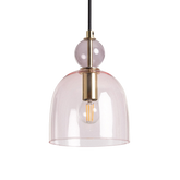 Lampa Wisząca Szklana fioletowa E14 15cm Abruzzo Koloreno