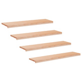 Nakładki na schody 4 szt. 110 x 25 x 2 cm naturalny